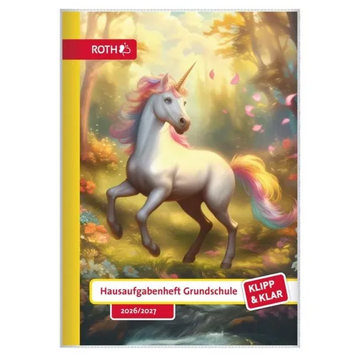 Roth Hausaufgabenheft Klipp & Klar Einhorntraum