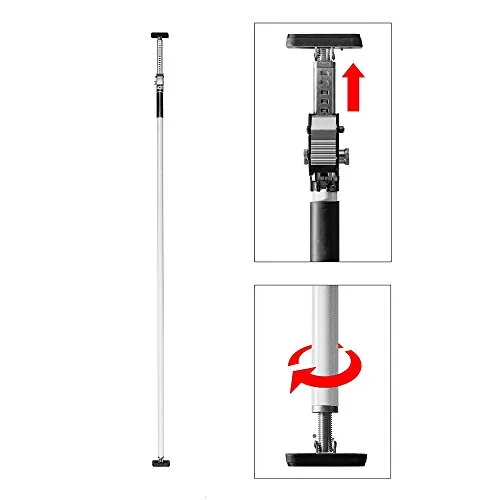 Teleskopstange AB-175 (weiß) - Sonstige Elektroinstallationsartikel, stufenlos verstellbar von 1,01 m bis 1,75 m, ideal für vielseitige Anwendungen wie Abstützen oder als Trennwand.
