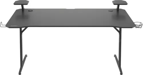 Gaming Schreibtisch Genesis 15208690 - Weiß Schwarz - Moderne Gaming-Schreibtischlösung in Weiß und Schwarz, mit LED-Hintergrundbeleuchtung und Kabelmanagement für ein aufgeräumtes Spielerlebnis. Ideal für Gamer und Technikliebhaber!