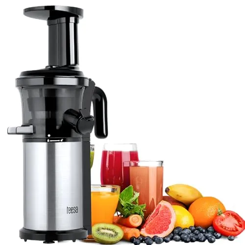 Teesa TSA3228 Slow Juicer, Entsafter, schwarz in schwarz von Teesa