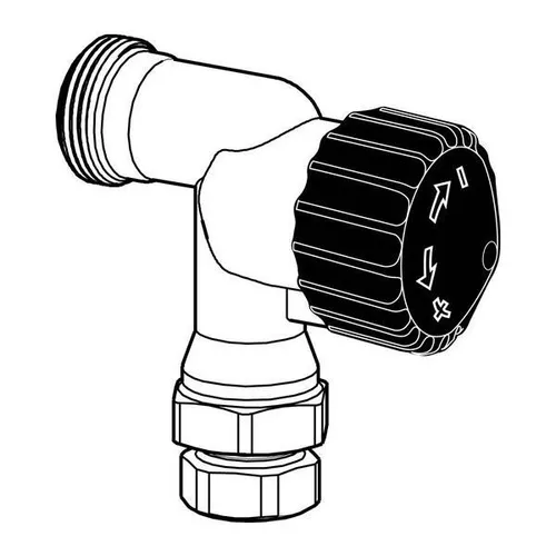 IMI Heimeier Thermostat-Ventilunterteil RVT DN 10, Axialform, M 30 x 1