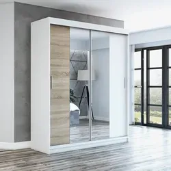 Schwebetürenschrank NEO 180 cm mit Spiegel - Modern und Funktional - Eleganter 2-türiger Schwebetürenschrank aus hochwertiger Laminatplatte, ausgestattet mit einem praktischen Schiebetürsystem für einfachen Zugang. Ideal für stilvolle und platzsparende Lösungen im Schlafzimmer.