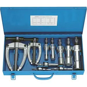 GEDORE Lagerabzieher 1.31/2, 10-teilig für Innenlager - Abzieher für Innenlager mit 8 Innenausziehern (12-70 mm) und 2 Gegenstützen, ideal für präzises Ausziehen von Kugellagern und Ringen.