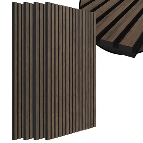 Bellamio Wandpaneel Kilwa, Akustikpaneel in Holzoptik, 60x140 cm, 4-tlg - Die Kilwa Akustikpaneele verbessern die Raumakustik und reduzieren störende Geräusche. Ideal für Wohnräume und Büros, bieten sie eine moderne Holzoptik und sind flexibel kombinierbar.