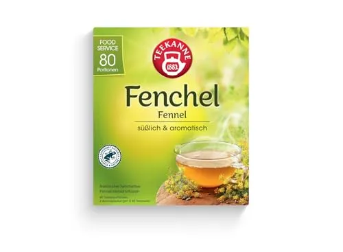 TEEKANNE Fenchel Tee – 80 Teebeutel Kräutertee Großpackung (200 g) – Wohltuend & Aromatisch – Reiner Fenchel – Rainforest‑Alliance zertifiziert