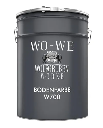 WO-WE Betonfarbe Bodenfarbe Bodenbeschichtung W700 Betongrau ähnl. RAL 7023-2,5L
