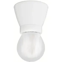 ledscom.de Porzellan Lampen-Fassung MINZ, rund, weißLampe, 477lm, warmweiß