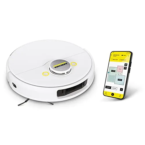 Kärcher Saugroboter RCV 5 - 2-in-1 Saugen und Wischen, App-Steuerung, LiDAR-Navigation und 5000 Pa Saugleistung für gründliche Reinigung von Hartböden und Teppichen