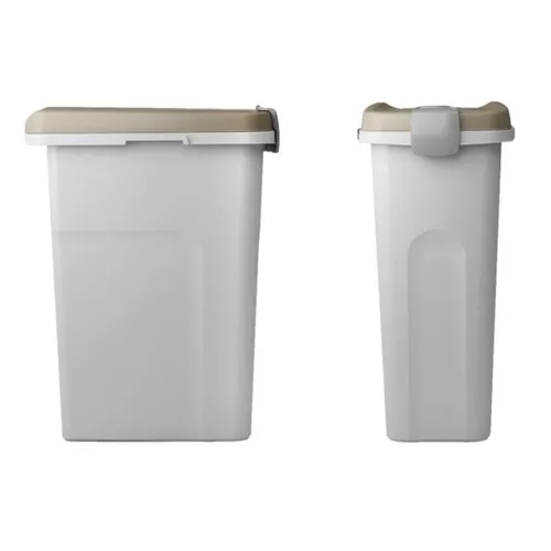 Kerbl Futtercontainer 25 lt braun/weiß - Hundefutter, praktischer und robuster Behälter für die sichere Aufbewahrung von Futter.