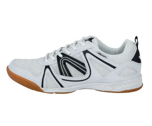 Lico Herren Fit Indoor Hallenturnschuh, Weiß Marine, 46 EU - Herren-Hallenschuhe mit atmungsaktivem Obermaterial aus Synthetik für optimalen Tragekomfort und hervorragende Griffigkeit auf Hallenböden.
