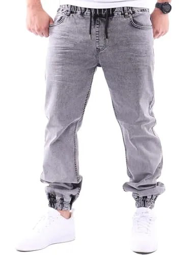 Reslad Jeans Jogginghose RS-2073 in Jeansoptik - Slim Fit Herren-Hose mit elastischem Bund und hohem Tragekomfort, ideal für einen lässigen Freizeitlook.
