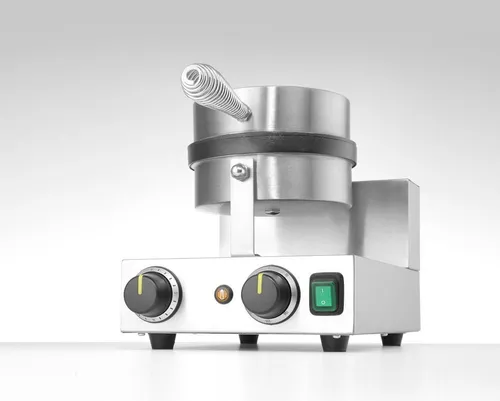 Hendi Profi Waffeleisen rund 50/220°C - Waffeleisen für belgische Waffeln, ideal für Selbstbedienungs-Waffelstationen. Zubereitung von bis zu 20 Waffeln pro Stunde, mit Teflon®-Antihaftbeschichtung und stufenloser Temperaturregelung.