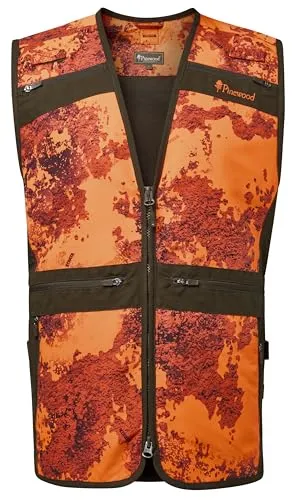 Pinewood Herren Furudal Hunter Pro 2.0 Camou Weste - Jagdweste Herren im Camouflage-Muster mit reflektierenden Details für Sichtbarkeit und vielen praktischen Taschen