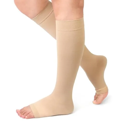 Kompressionsstrümpfe für Damen & Herren mit Silikonband Open Toe