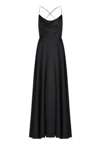 Vera Mont Abendkleid mit Wasserfallausschnitt in schwarz von VM Vera Mont