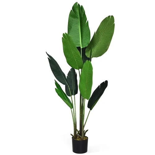 Kunstbaum Kunstpflanze Zimmerpflanze 160cm - Elegante Kunstpalme mit 10 Blättern - Blumen & Künstliche Pflanzen: Diese 160 cm hohe Kunstpalme bringt frisches Grün in Ihr Zuhause und ist pflegeleicht dank hochwertigem Polyester-Material.