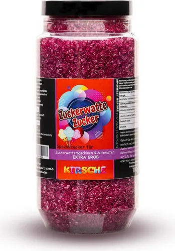 Zuckerwattezucker Grob Kirsche Rot Lila Dose 700g Spezialzucker