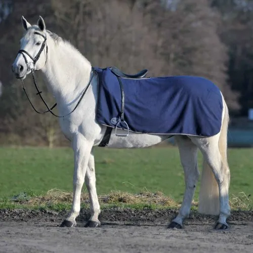 THERMOSTAR Waldhausen Fleece-Ausreitdecke Economic - Ausreitdecke für Ponys, wärmend mit Sattelausschnitt. Doppelter Klettverschluss und Schweifkordel für optimalen Sitz und einfachen Gebrauch.