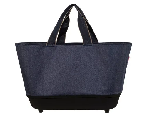 Reisenthel Shoppingbasket Herringbone Dark Blue - Einkaufstaschen & Einkaufstrolleys mit elegantem Design und robustem Polyester, ideal für stilvolle Einkäufe und Ausflüge.