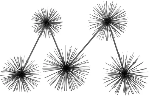 Kayoom Wanddeko Schwarz aus Metall, 61x15x80 cm - Sonstige Wanddekoration, stilvolle Metall-Skulptur, die jedem Raum Eleganz verleiht.