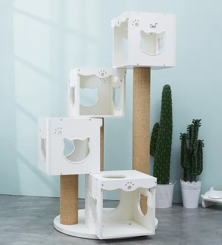 CatS Design Kratzbaum Altaica XZ XXL für große Katzen - Stabiler Kratzbaum mit 5 Spielelementen, ideal für aktive Katzen. Hochwertige Materialien und umweltfreundliches Design für harmonische Integration in Ihr Zuhause.