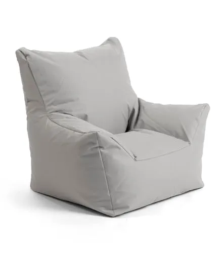 mokebo Kindersessel Der Gartenzwerg (Grau) - Sessel für Kinder, wasserfest und pflegeleicht, ideal zum Lesen und Entspannen im Freien.