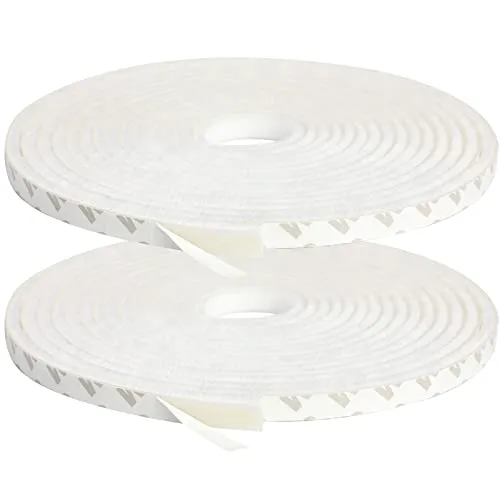 wordmouk 10m selbstklebende Bürste Dichtung Dichtungsstreifen Wetterstreifen staubdichtes Fenster Dichtungsband Dichtung Bürste für Tür Zugluftschutz Isolierung SoundProof, 9mm x 5mm, Weiß