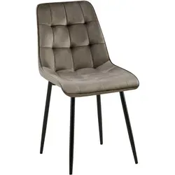 Deluke Esszimmerstuhl Anthrazit mit Samtbezug