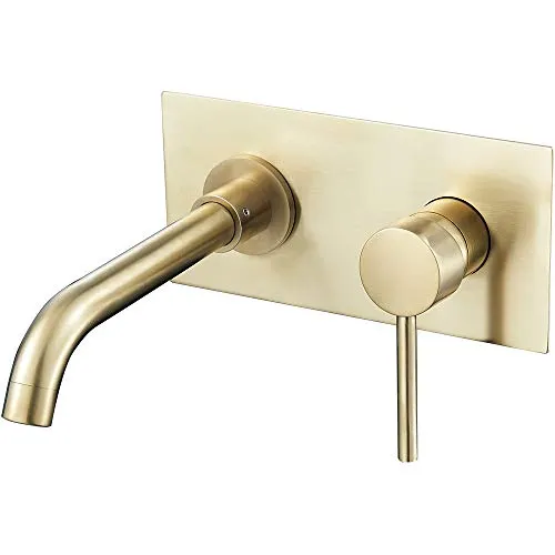 VALAZ Wasserhahn Bad Unterputz Gold Gebürstet - Touch-On-Wasserhähne für Badezimmerwaschbecken mit innovativem Unterputz-Design und eleganter, langlebiger Oberfläche für eine moderne Ästhetik und einfache Reinigung.