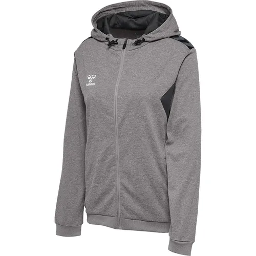 Hummel hmlAUTHENTIC PL ZIP HOODIE WOMAN - Sportjacke aus 100% recyceltem Polyester, bietet hervorragende Atmungsaktivität und Flexibilität, ideal für aktive Frauen.