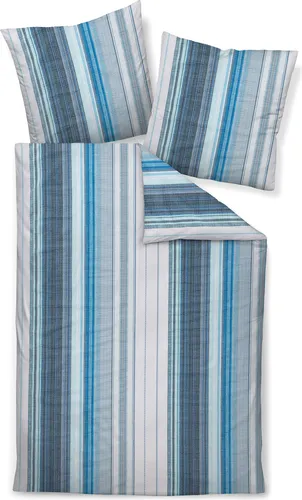 Janine Mako-Soft-Seersucker Bettwäsche Tango 20152-02 in blau von Original Janine
