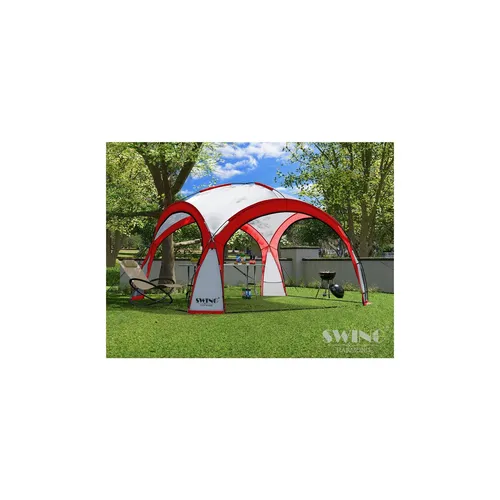 Swing&Harmonie LED Event Pavillon 3,6 x 3,6m in rot von Swing&Harmonie