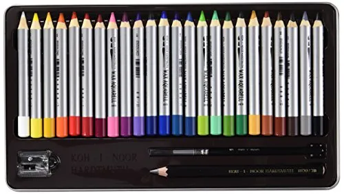 Koh-I-Noor Aquarell-Wachsaquarellstifte 24er Set im Metalletui