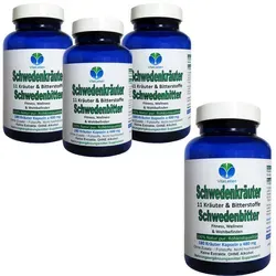 Schwedenkräuter 11 Bitter Kräuter & Bitterstoffe Kapseln - Nahrungsergänzungsmittel mit 11 hochwertigen Kräutern und Bitterstoffen, in bester Rohkostqualität und ohne Zusatzstoffe - ideal für die natürliche Unterstützung des Wohlbefindens.
