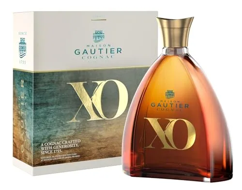 Gautier Cognac XO Gold & Blue - Edler Genuss - Cognac der Spitzenklasse (1 x 0.7 l) mit komplexen Aromen und Auszeichnungen. Ideal pur oder auf Eis – ein luxuriöses Geschmackserlebnis!