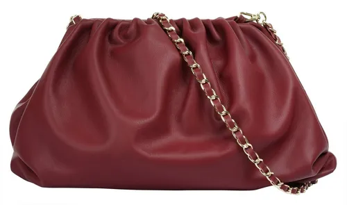 Cluty Umhängetasche Damen Leder rot - Slouchy Bag für jeden Anlass - Handtaschen aus weichem Leder im Knautsch-Look, ideal für lässige und elegante Styles. Voluminös und vielseitig tragbar als Clutch oder Umhängetasche.