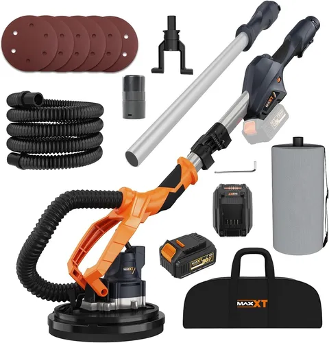 MAXXT Akku-Trockenbauschleifer mit Staubabsaugung: 7-stufig, faltbar, 20V
