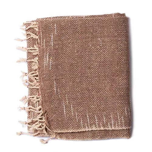 PANASIAM scarf woven, light brown, 165x50cm