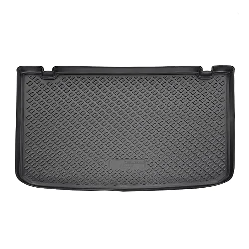 J&J AUTOMOTIVE | Gummi-Kofferraumwanne Kofferraumschale Fahrzeugspezifisch Für Clio 4, 3/5-Türer 2012-2019, Antirutsch, Passgenau, Schwarz
