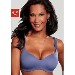 Nuance by Lascana Schalen-BH, Dirndl-BH, BH mit Bügel, Optimizer aus hochwertiger Microfaser – auch ideal für große Größen blau 90