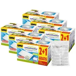 UHU Luftentfeuchter Nachfüllbeutel 450g - Duftneutral (19er Pack) - Effektive Feuchtigkeitskontrolle für Räume bis 45m³. Der UHU Nachfüllbeutel ist lautlos, energieeffizient und einfach nachfüllbar. Ideal für Wohnmobile, Keller und mehr.