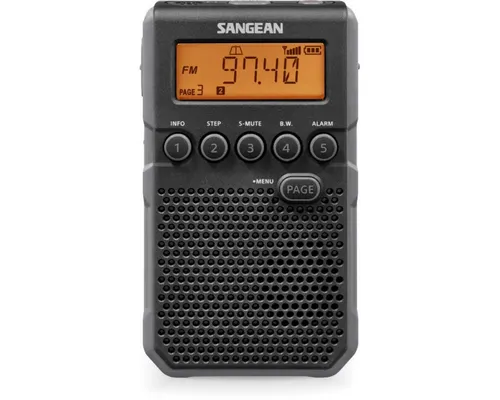 Sangean DT-800 Pocketradio - Kompaktes Mini-Taschenradio in Schwarz - Radios mit 40 Senderspeichern und Dynamic Bass Boost für erstklassigen Sound unterwegs, ideal für Musikliebhaber.