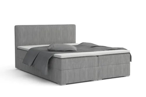 Produktbild BOXBETT LON IV 180/200 in Cord Hellgrau H4