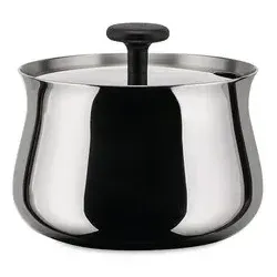 Zuckerdose ALESSI Cha NF03 aus poliertem Edelstahl 18/10 in silber von Alessi