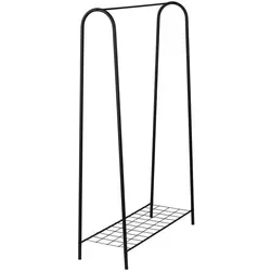 [en.casa] Garderobenständer Hvorslev - Stabiler Kleiderständer mit Ablage - Kleiderständer aus Metall mit Garderobenstange und praktischer Ablage für Schuhe. Einfacher Aufbau, stabiler Stand, ideal für Wohnzimmer und Schlafzimmer.