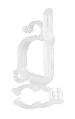 Unbekannt Riffelmacher Dachrinnenhalterung 6 cm für Lichterketten weiß - 10 Stück Dachrinnenhalterung