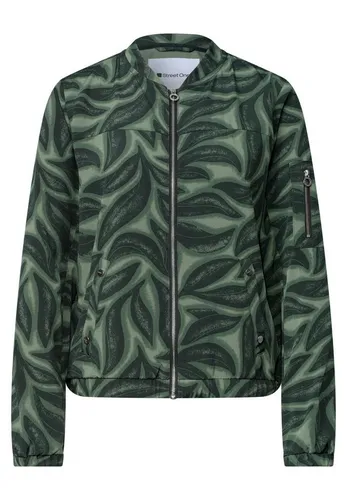 Street One Damen Blouson mit Zipper und Print in grün von Street One