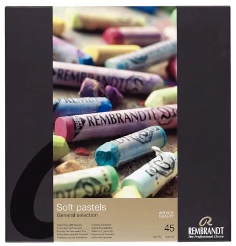 Rembrandt Professional Soft Pastel Set Allgemeine Farbauswahl | 45 ganze Pastelle