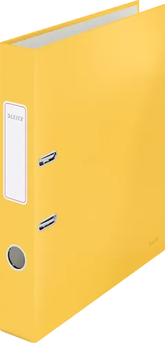 Qualitäts-Ordner 180 Cosy Soft-Touch in Warmem Gelb - Zweifarbiger A4-Ordner mit patentierter 180-Präzisionsmechanik für 50% mehr Öffnungsweite und effiziente Organisation