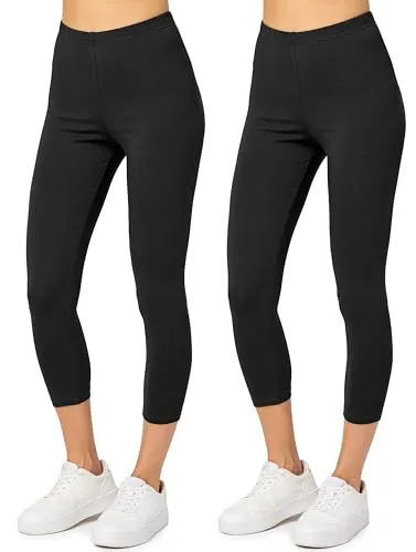 Merry Style Leggings Caprihose Damen 3/4 Hosen MS10-199 - Stoffhosen aus 94% Baumwolle für hohen Tragekomfort, ideal für lässige Outfits. Praktischer Gummizug sorgt für perfekten Sitz.